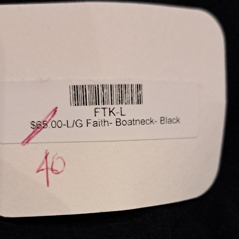 259 - 🌸 Faith Looks Good on You! | Amy Tangerine NWT Womens Boatneck Top - Picture 5 of 11